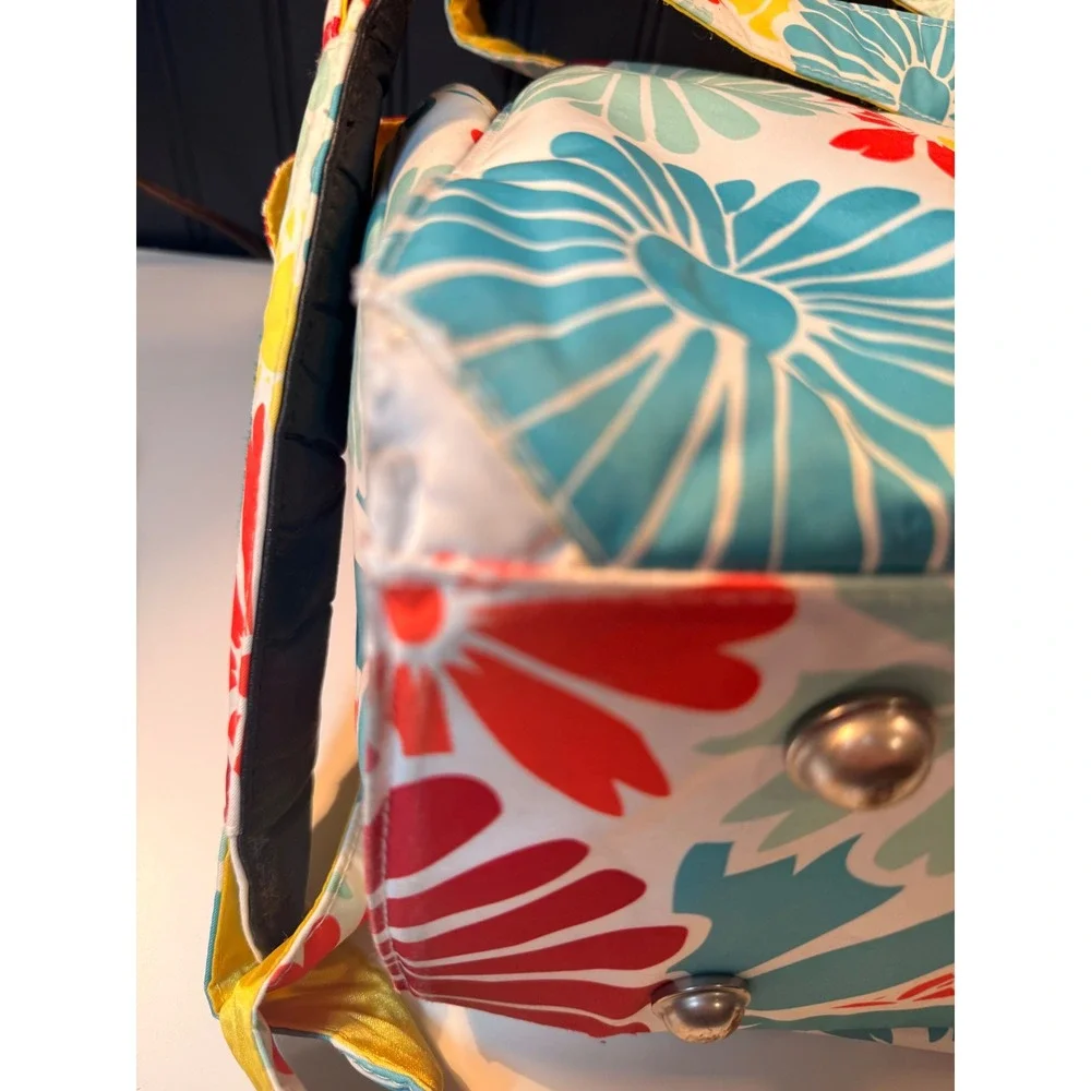Ju-Ju-Be Be Prepared Diaper Bag Drip Drops Floral Multi-Color Large Travel Tote
